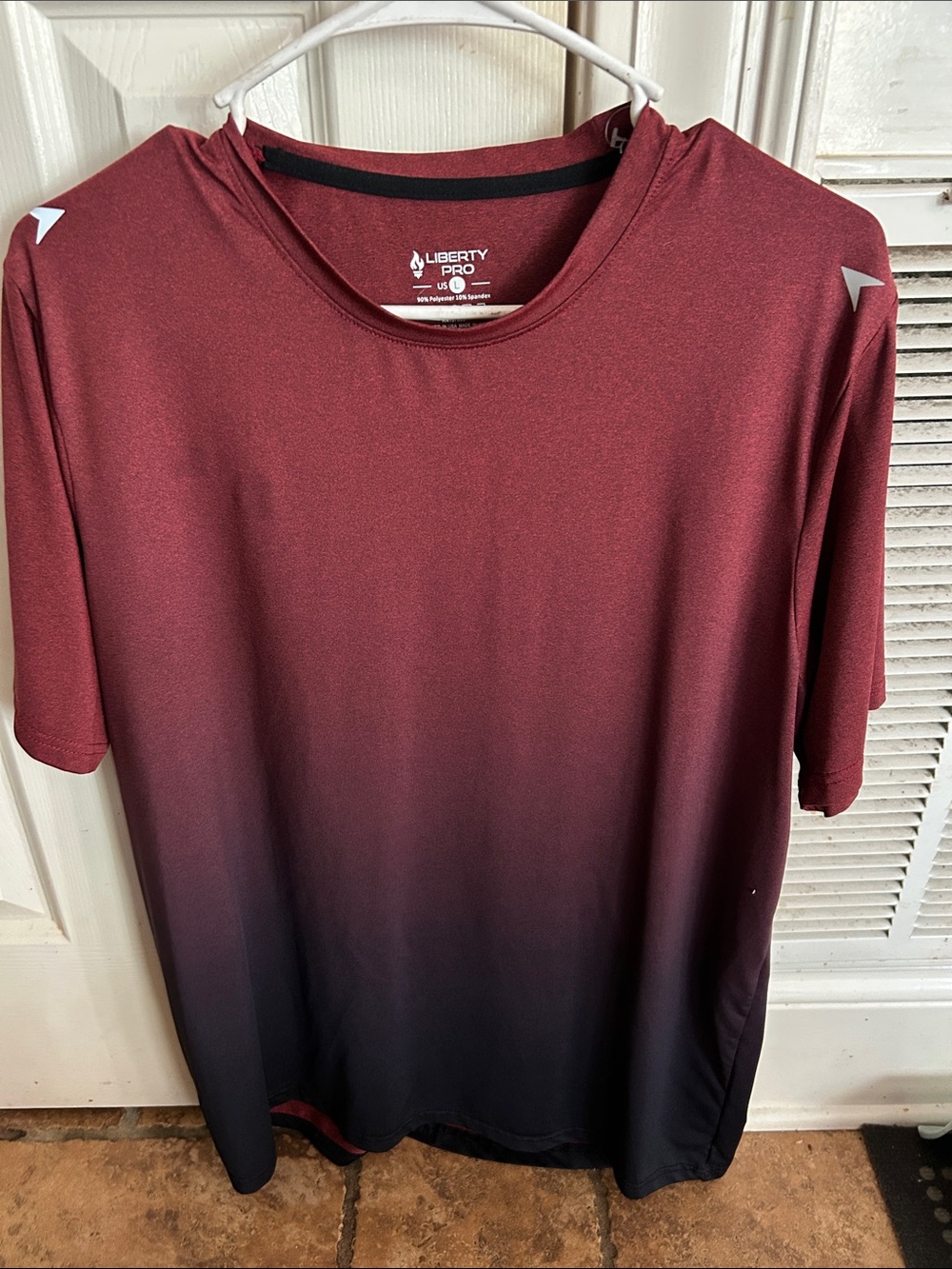 liberty Maroon to Black Gradient Short-Sleeve Performance Tee